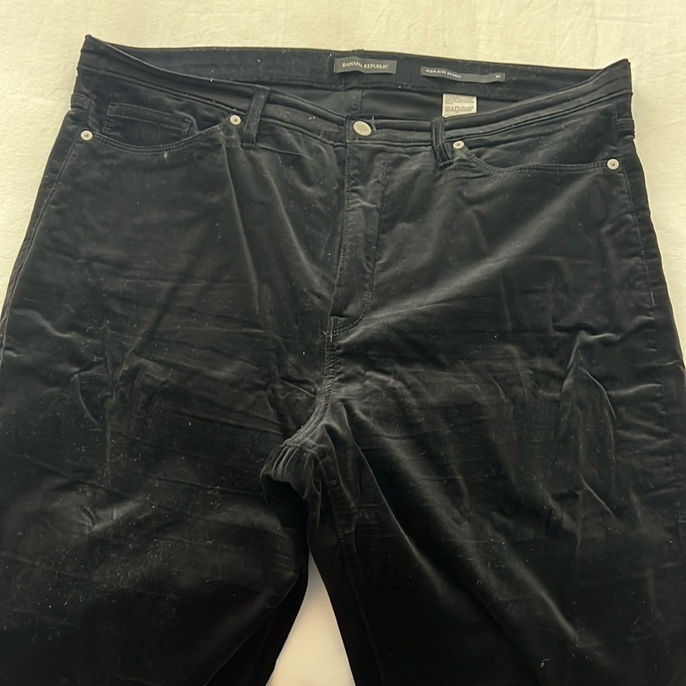 Banana Republic Black Velvet Skinny Jeans